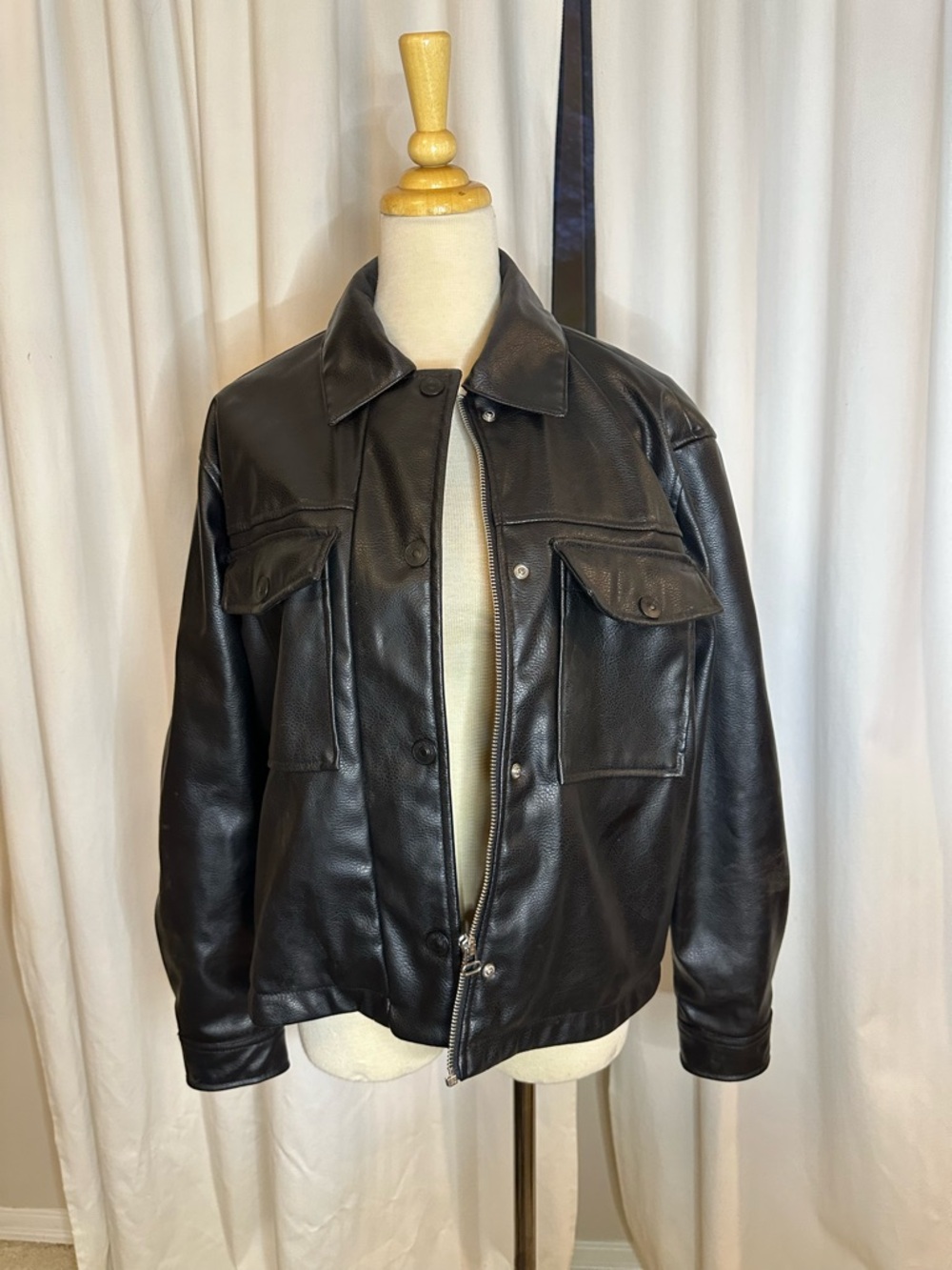 H&M faux leather jacket S size